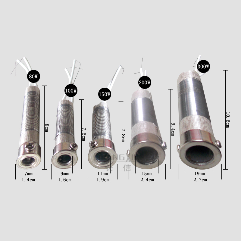 DKT外热式大功率烙铁头发热芯80/150/200/300W无铅弯头洛铁头烙咀 - 图2