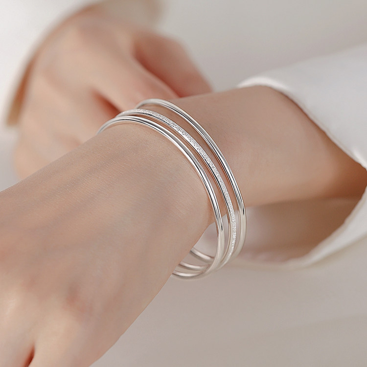 【年货节活动送女友】繁花似锦银色手镯满天星手镯送妈妈老婆礼物