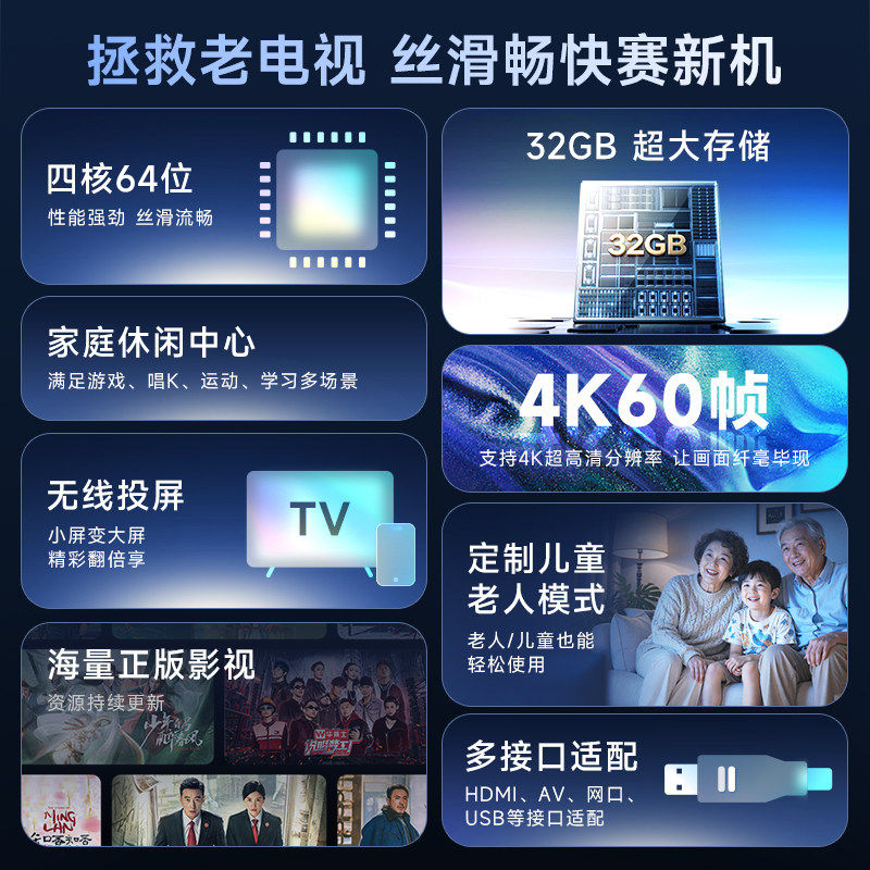 天猫魔盒32G智能4K高清网络机顶盒电视盒子家用支持华为小米投屏