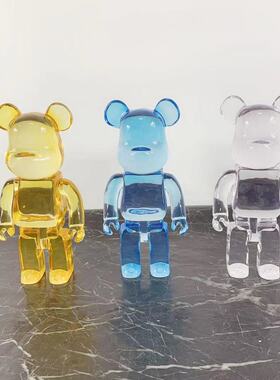 卡通透明小熊摆件客厅设计师样板