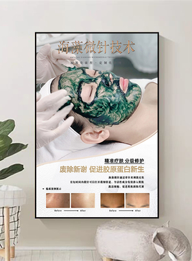 美容院皮肤管理海报墙壁装饰画