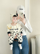 Baby Fall One-piece Dress Ocean Collar Bag Fart Cute Super Cute Out Khaclothes Baby Fall Casual Climbing Suit