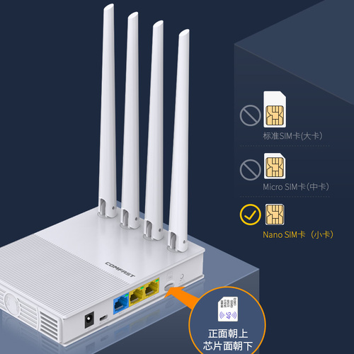 4G无线路由器插卡移动wifi流量三网通家用联通电信网络随身电话卡转有线电脑高速出租屋穿墙CPE宽带