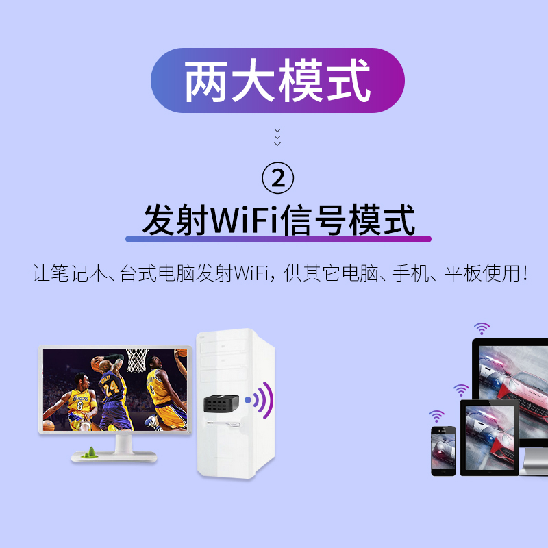 COMFAST USB无线网卡台式机千兆笔记本家用电脑wifi接收器迷你便携无限网络信号驱动5G上网卡双频wifi随身 - 图2