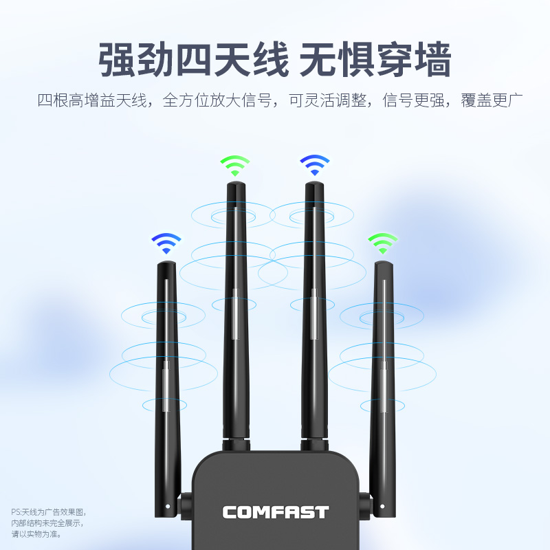 【顺丰包邮】COMFAST wifi信号放大器1200M千兆双频5G家用穿墙加强网络接收增强扩大功率无线中继器WR761AC - 图3