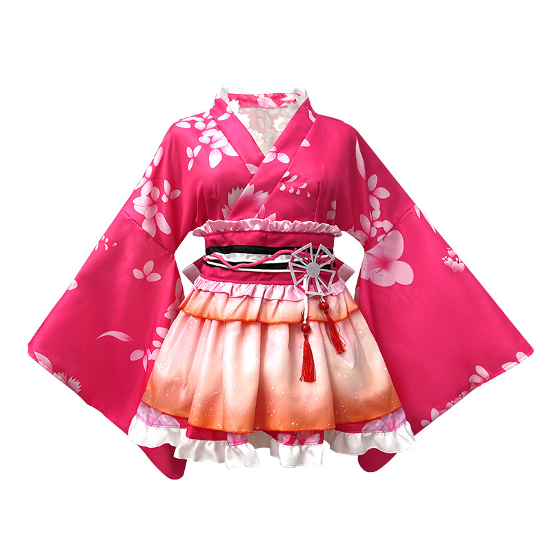 lovelive夏祭浴衣觉醒园田海未和服cos动漫表演服极乐净土打歌服 - 图1