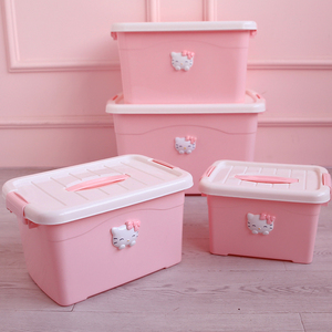 可爱卡通储物箱带盖整理箱