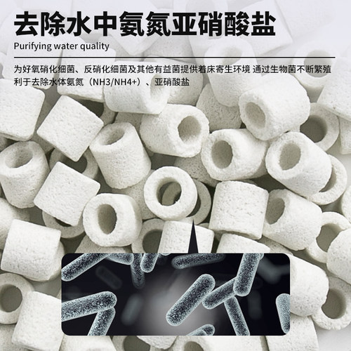 沃韦朗鱼缸滤材陶瓷环呼吸玻璃环过滤养水培菌纤维环ac细菌屋 - 图2