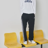 Adidas, осенние черные штаны, свободный прямой крой
