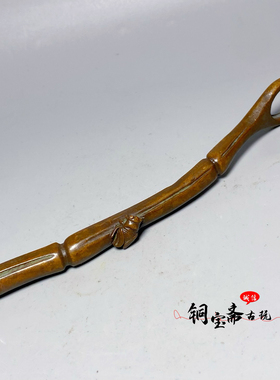 古玩杂项知了蝉壶插挑壶盖壶盖夹一鸣惊人铁壶起盖叉茶道茶具摆件