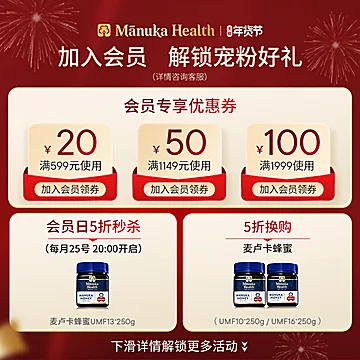 Manuka蜜纽康麦卢卡蜂蜜新西兰进口[10元优惠券]-寻折猪