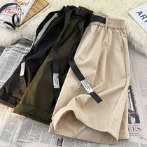 Days Department retro brief about 50% Pants Summer Tide Sign Sports Casual Pants Outside Wearing Western Pants Loose Suit Shorts Man