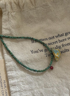 奈久留美RORY 925纯银 可爱bird 夏日彩色度假 复古原创设计项链