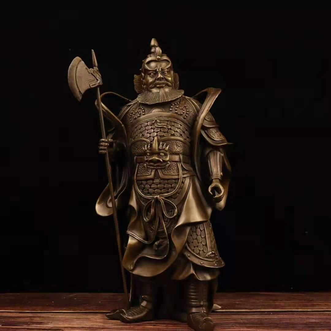 门神铜像图片,门雕像图片,秦琼为何是门_大山谷图库