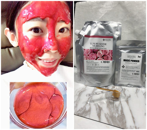 韩国皮肤科美蒂菲medipeel玫瑰软膜粉 补水保湿亢老精华面膜spa - 图2