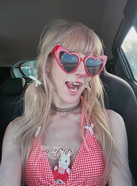 外贸INS网红个性小众搞怪时尚派对装饰爱心墨镜太阳眼镜