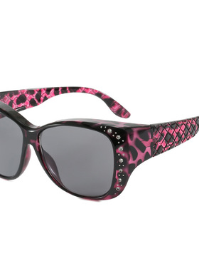 y2kslut欧美ins个性小众时髦辣妹豹纹镶钻太阳眼镜墨镜女