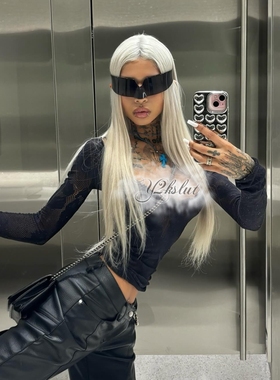 前卫科技未来感y2k赛博朋克个性小众辣妹凹造型墨镜太阳镜