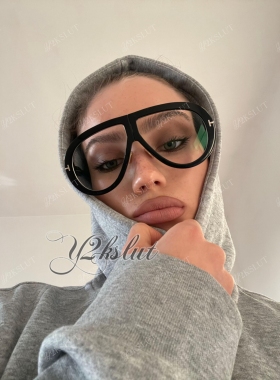 y2kslut欧美ins跨境高品质飞行员大框时髦欧洲站蛤蟆墨镜太阳镜
