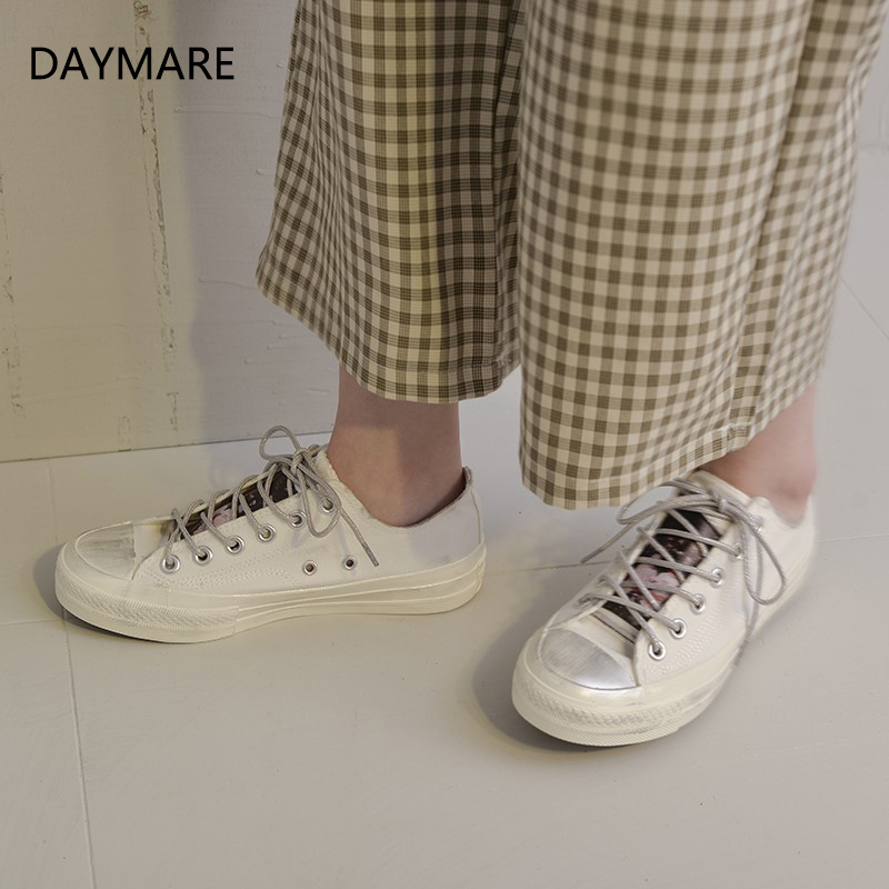 daymare2023新款工艺鞋子41-44码学生帆布鞋国潮休闲鞋脏脏涂鸦鞋 - 图2