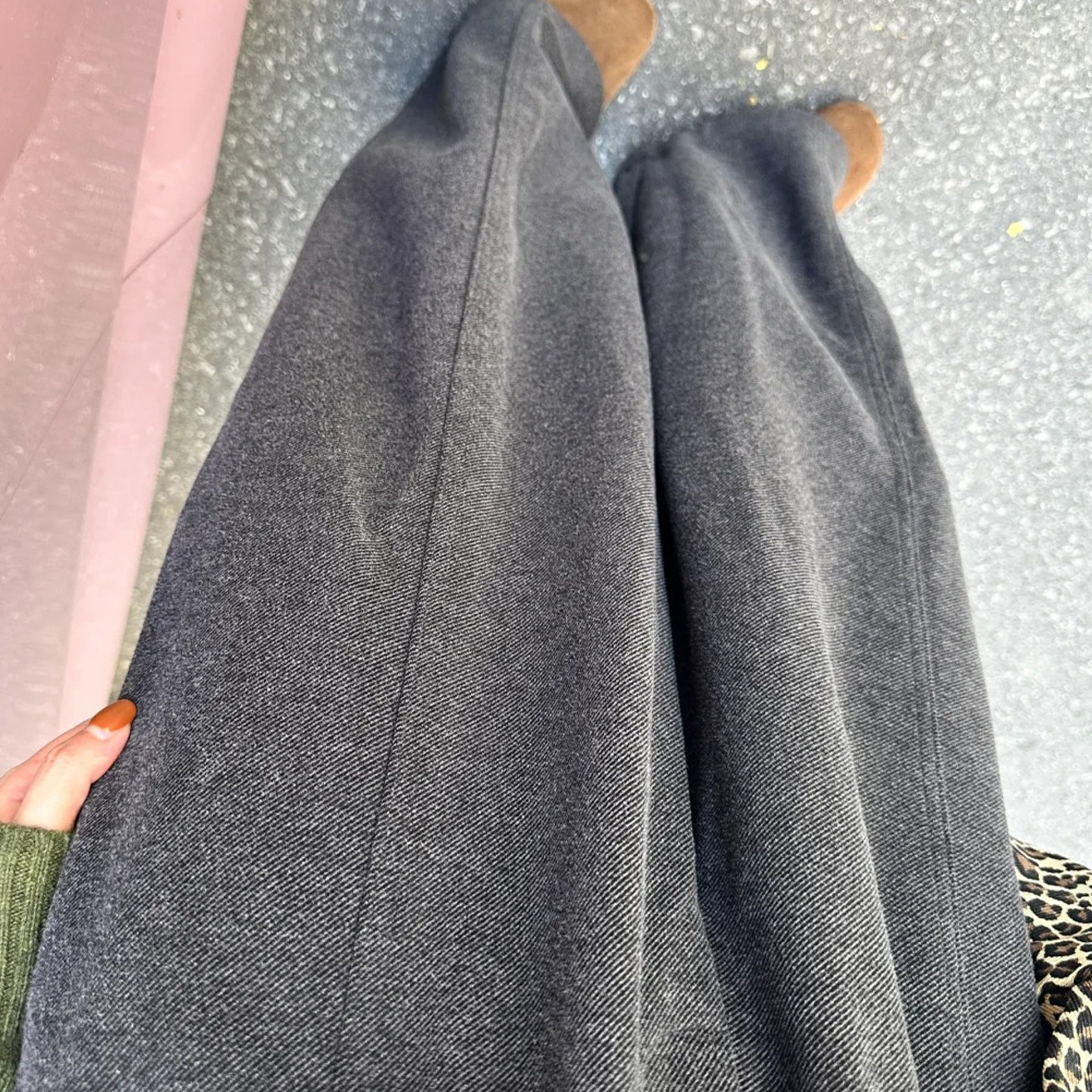 灰色直筒加绒毛呢裤大码女装秋冬胖妹妹宽松显瘦阔腿弯刀休闲裤子,淘宝优惠券,粉丝福利购,淘宝优惠卷