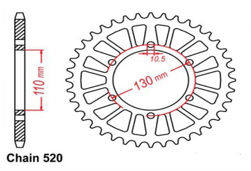 MT-25-03 TDR/TZR250 YZF-R25 R3 MTN320 大小齿 牙盘链轮 - 图3