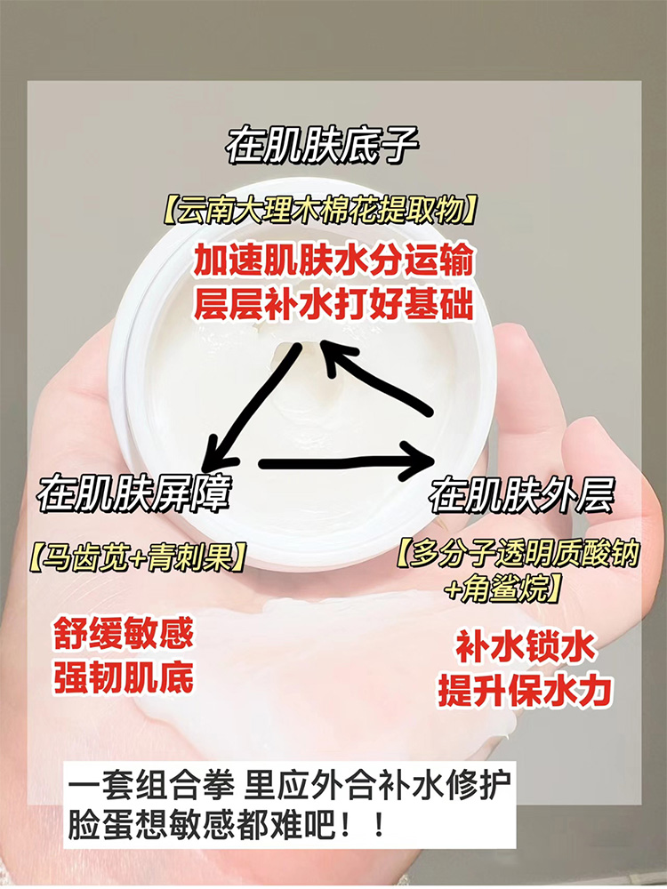 薇诺娜高保湿修护面霜50g水泵霜干皮深入补水滋润敏感肌舒缓正品