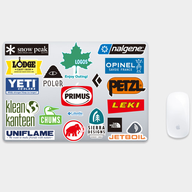 40 personalized outdoor brand logo sticker water cups