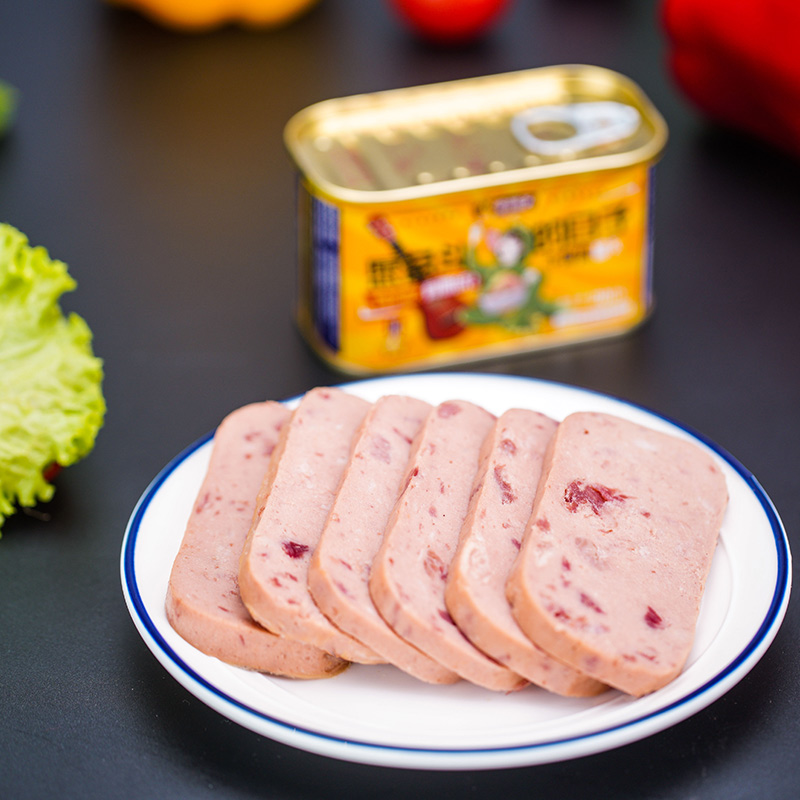 林家铺子午餐肉罐头猪肉罐头肉即食火腿速食下饭菜火锅整箱3罐-实得惠省钱快报