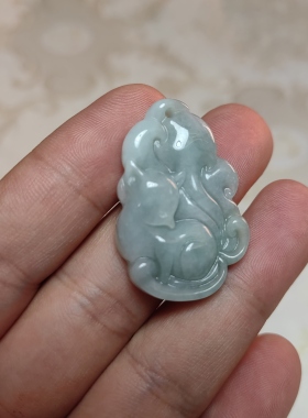 玉阅珠宝女翡翠天然吊坠