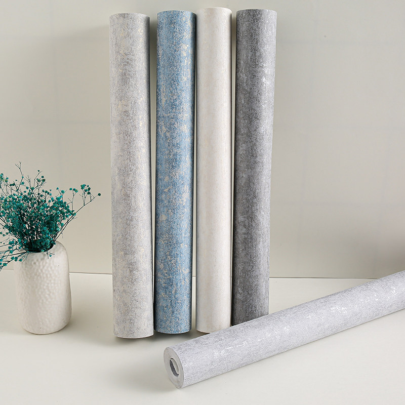 湖蓝色3D素色硅藻泥仿古墙纸 卧室客厅酒店餐厅 轻奢复古纯色壁纸,淘宝优惠券,粉丝福利购,淘宝优惠卷