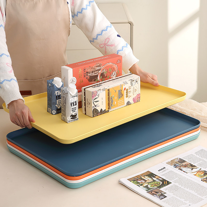 食品级塑料巨大号方盘加厚长方形托盘端菜盘快餐盘家用沥水收纳盘,淘宝优惠券,粉丝福利购,淘宝优惠卷