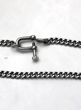 匠艺原创马蹄形925纯银坦克链