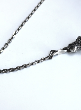 匠艺原创皇冠小丑银太角链3.5mm粗复古潮小众饰品