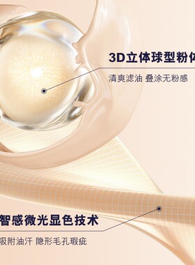 多肽鱼子酱莹润遮瑕粉底液BB霜。