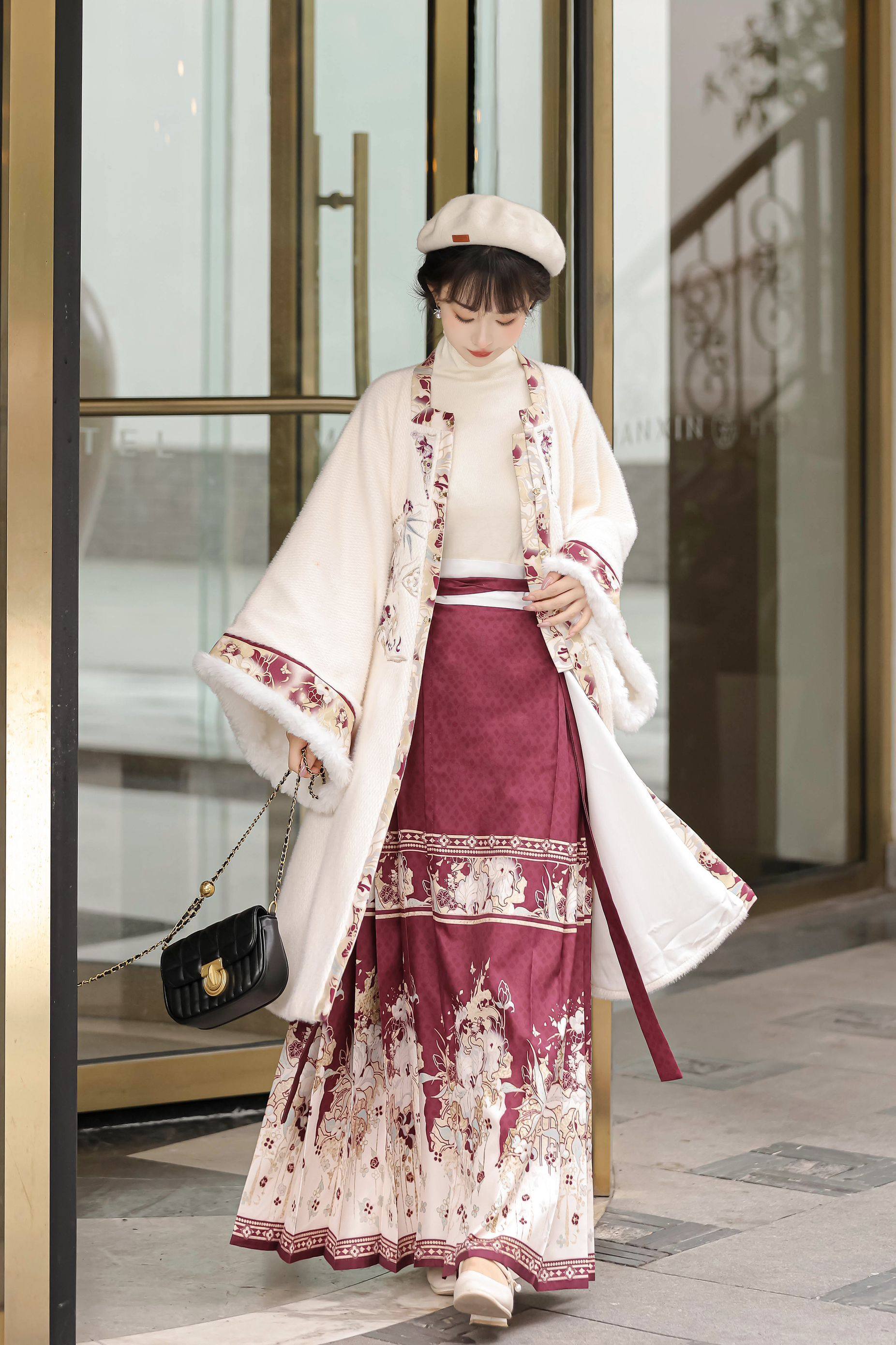 荟萃阁原创【绒绒】汉服女明制方领对襟衫马面裙加厚加绒刺绣冬款,淘宝优惠券,粉丝福利购,淘宝优惠卷