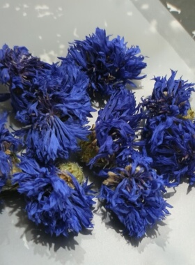 蓝色花丝干花瓣朵烘焙装饰原料