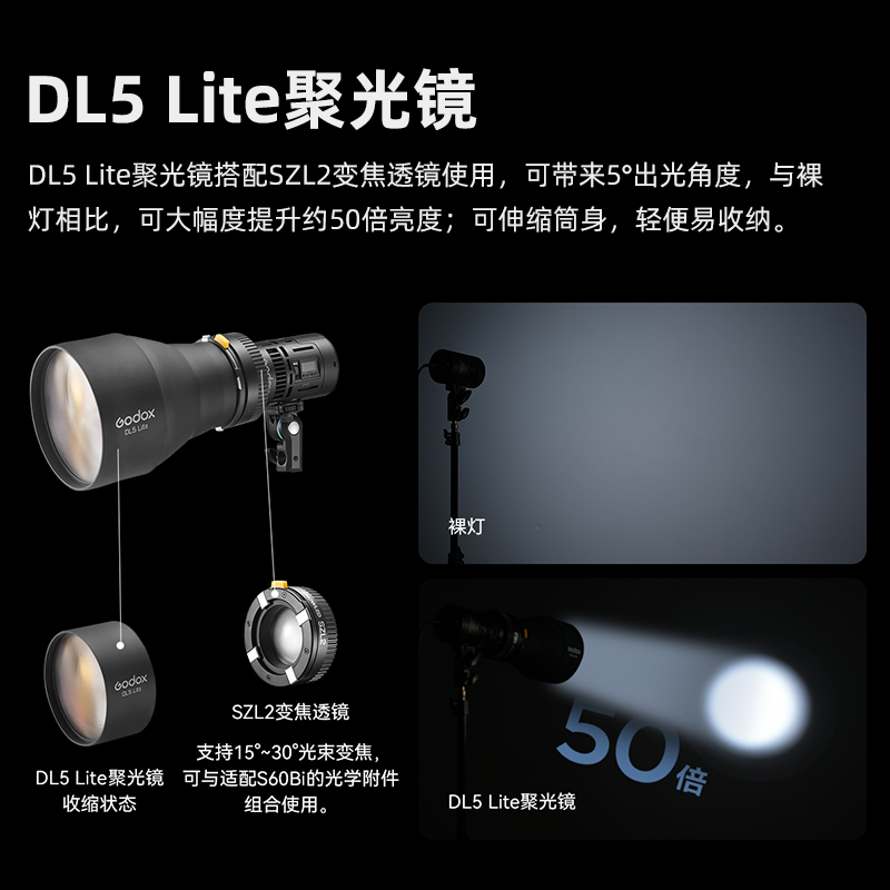 【配件合集】神牛诺力MS RS60R/BI影视灯全彩补光灯变焦透镜回光灯反光罩投影筒聚光镜氛围射灯光效附件全集 - 图1