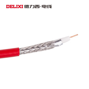 德力西电视线96编120编无氧铜双屏蔽高清有线电视信号线国标100米