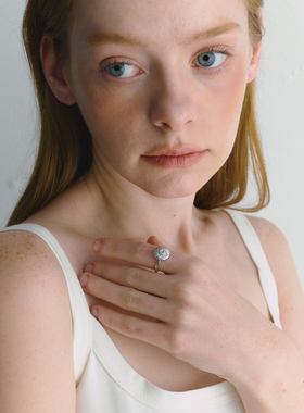 CINNLER“梦境浮菊”设计感小众925纯银戒指女高级感气质开口戒