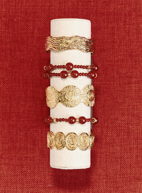 A Ray of Sunlight 「CNY」节日系列红玛瑙隔珠手链好运新年红色