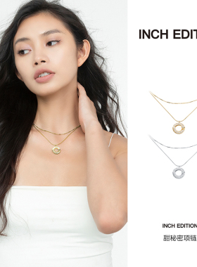 INCHEDITION锆石双层项链
