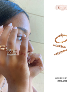 LHWINDSOR原创设计温莎珠宝小金粒戒指尾戒叠戴欧美简约原创设计