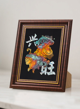 非遗螺钿烧箔金箔画手工diy材料