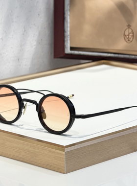 日本精工JMM RINGO复古姥爷钛双梁圆框太阳镜男女光致变色墨镜