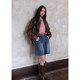 BLUEerror patchwork lapel jacket denim retro