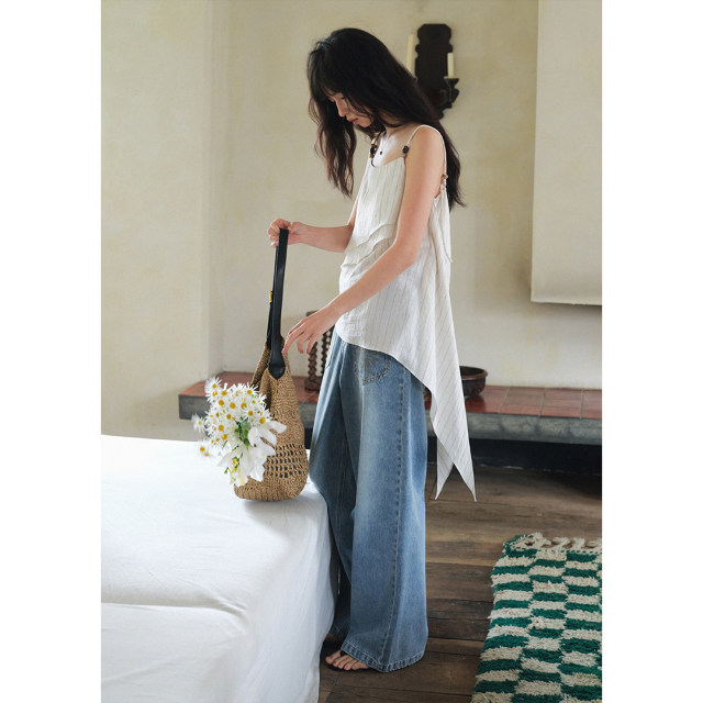 Gesang ດອກ embroidered jeans ຊື່