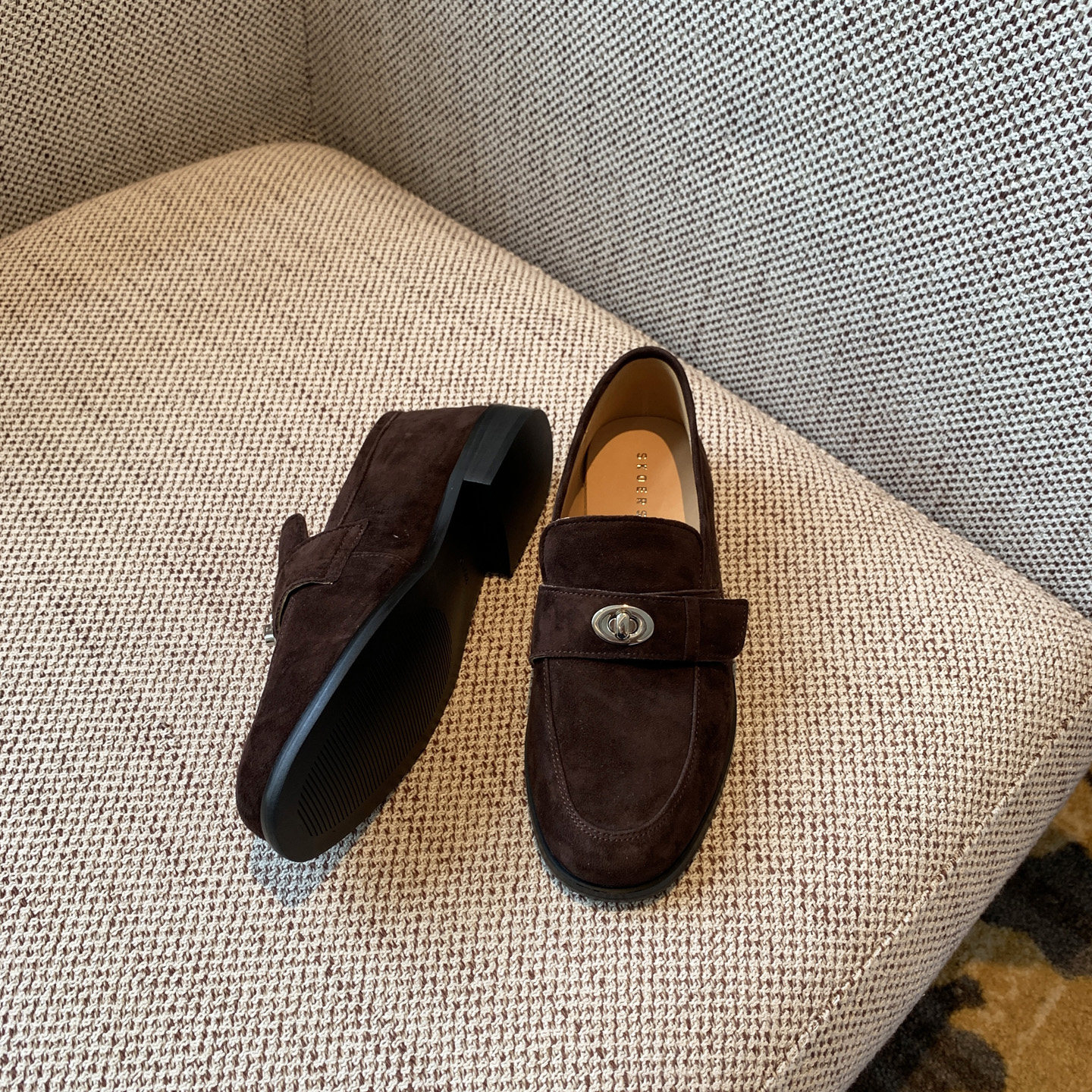 【TFM】乐福鞋女2CM平底百搭英伦风复古磨砂牛皮舒适豆豆鞋女单鞋,淘宝优惠券,粉丝福利购,淘宝优惠卷