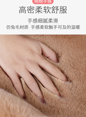 加绒加厚兔毛冬季保暖防寒棉鞋垫