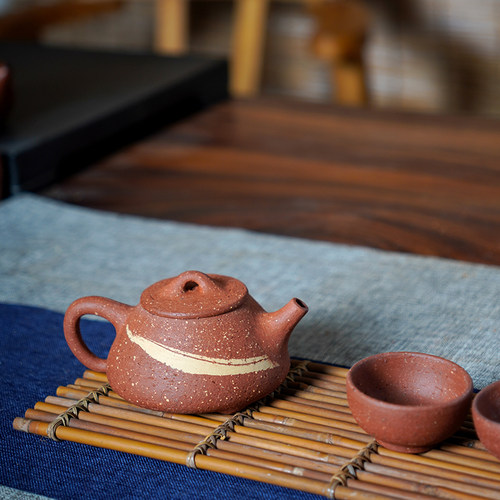 荣昌陶安陶全手工石瓢壶粗陶茶壶四大名陶功夫茶具纯手工非紫砂壶 - 图3